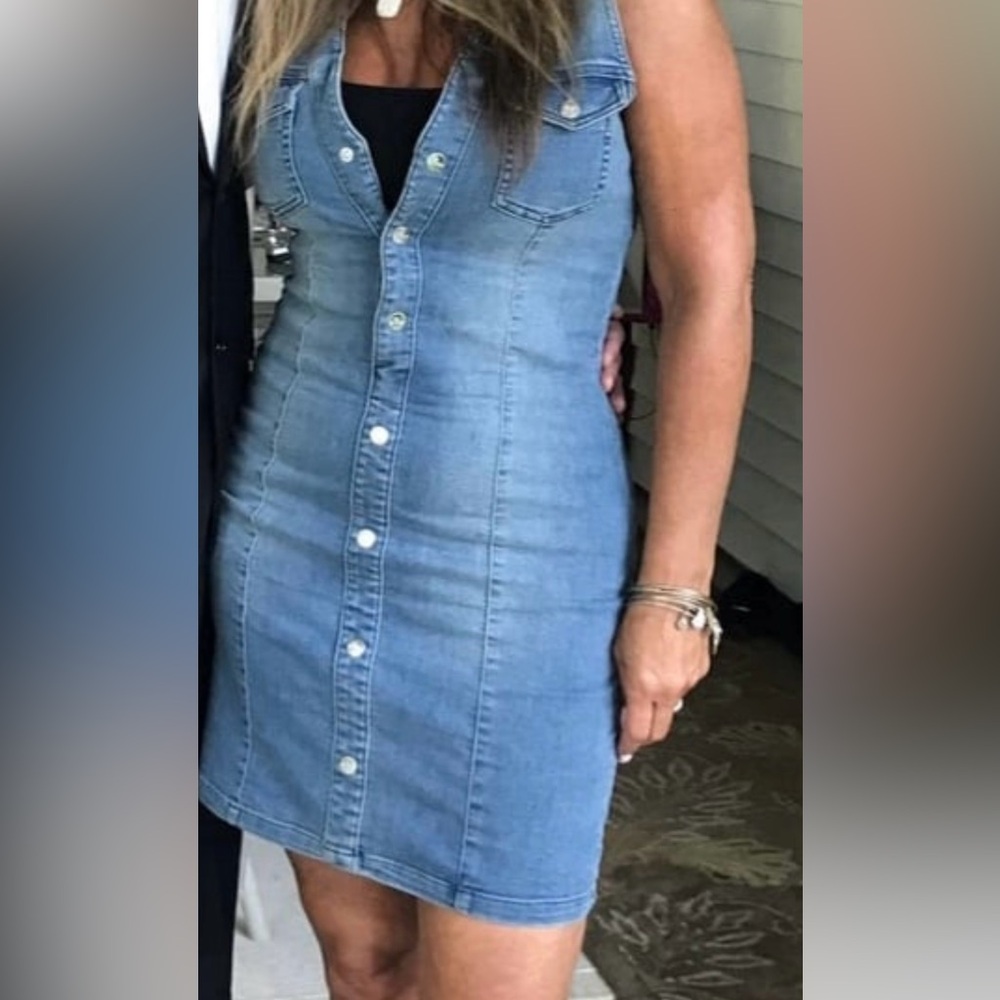 Guess-small stretch denim dress.